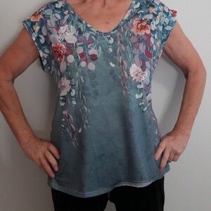 Floral V-Neck Women’s Top